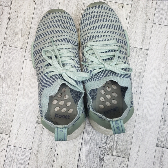 ADIDAS Boost Seafoam Green Slip On Active Shoes Womens Size 9 - Picture 5 of 8